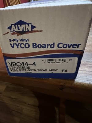 Alvin 5-Ply VYCO Board Cover VBC44-4 Green/cream 24''x36  NEW