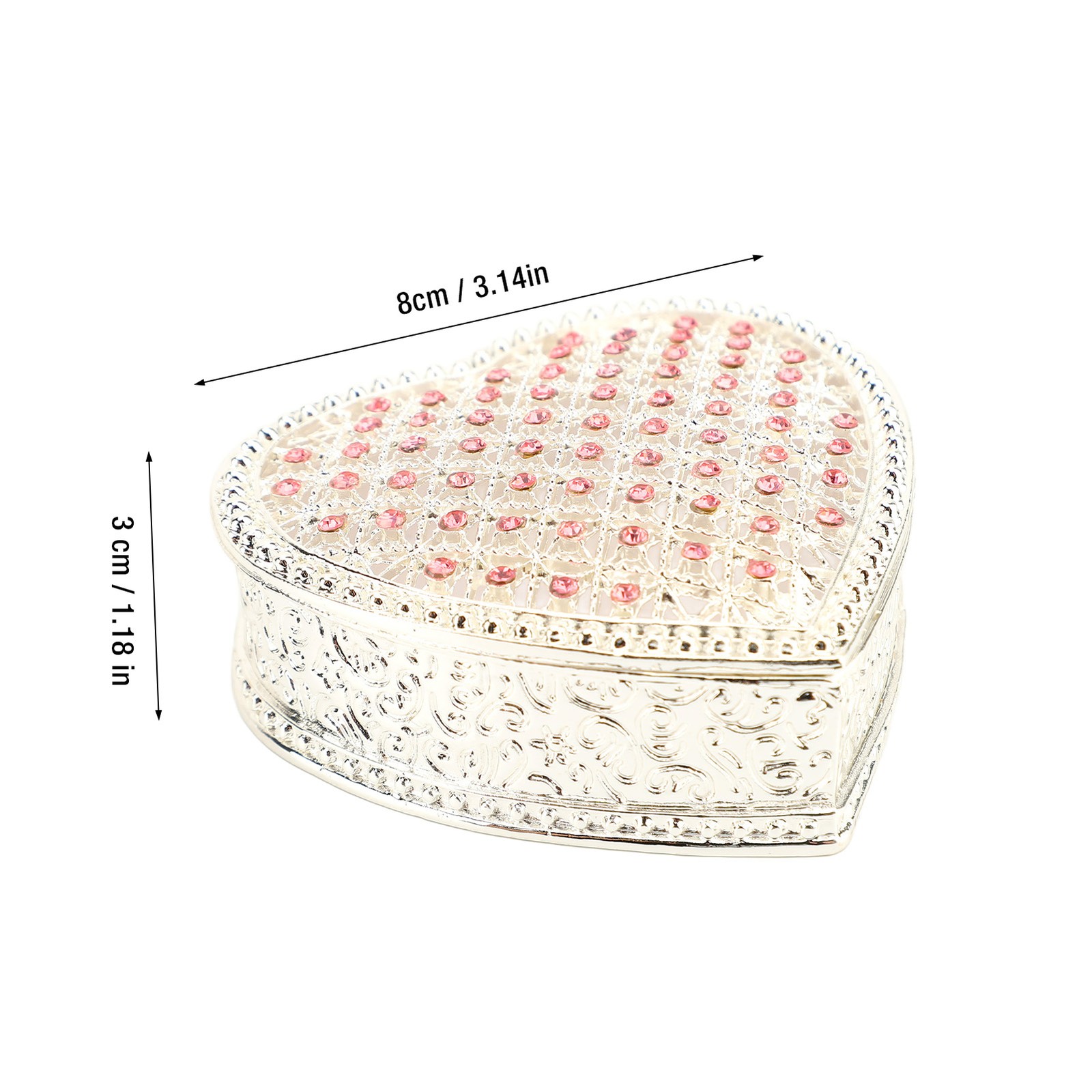 Heart Shape Trinket Organizer Elegant Storage Box For Jewelry Lovers Premium