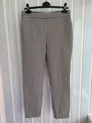 Sézane Clara Houndstooth Multicolor Cotton & Polyamide Zip Trousers Size 40