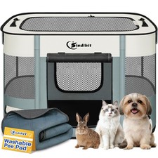 Dog Playpen,Cat Pet Puppy Pen,Portable Playpens for Dogs Indoor Outdoor Trave...