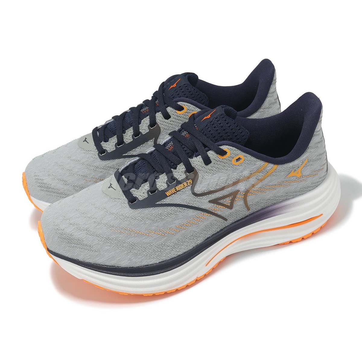 Mizuno Wave Rider 29 Super Wide Grey Orange Men Road Running