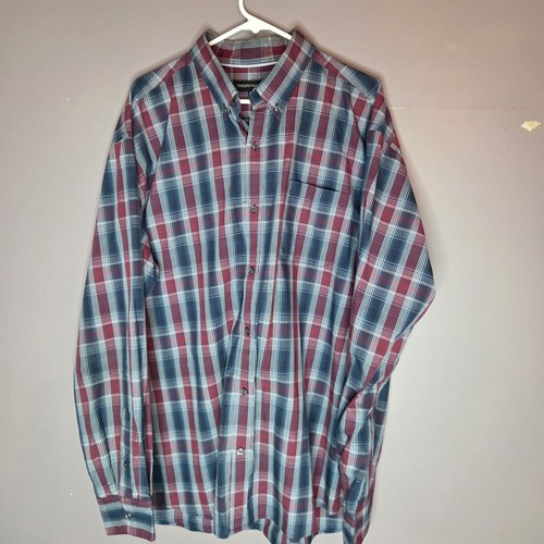 Tricots St Raphael Baumwollhemd Herren Gr. XXLT rot/blau kariert langarm - Bild 1 von 9