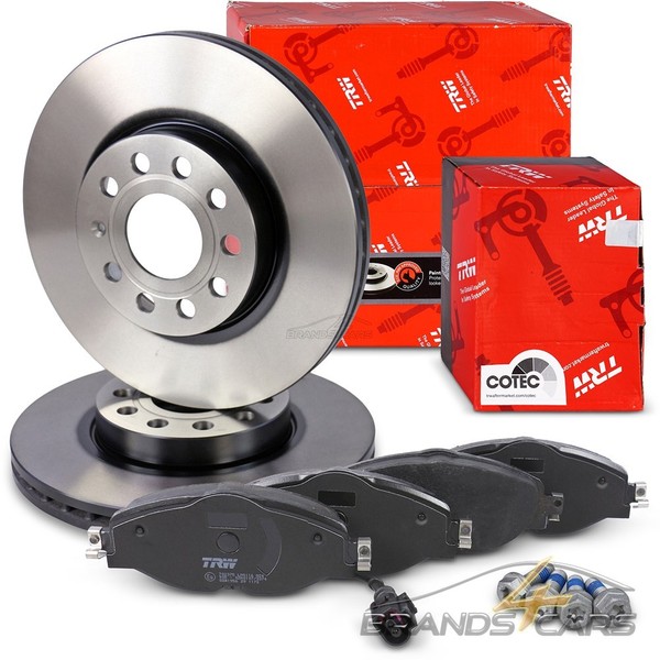 TRW Bremsscheiben +BelÄGe Vorne FÜR Audi A3 Seat Leon Skoda Octavia 3 VW Golf 7-image