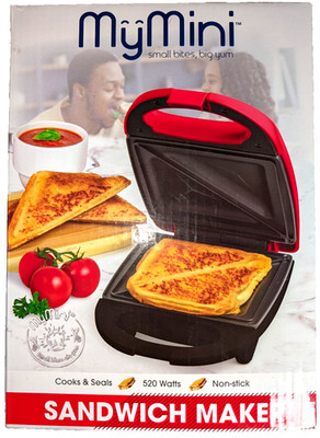 Nostalgia MyMini Sandwich Maker Brand New In Box Red in Color