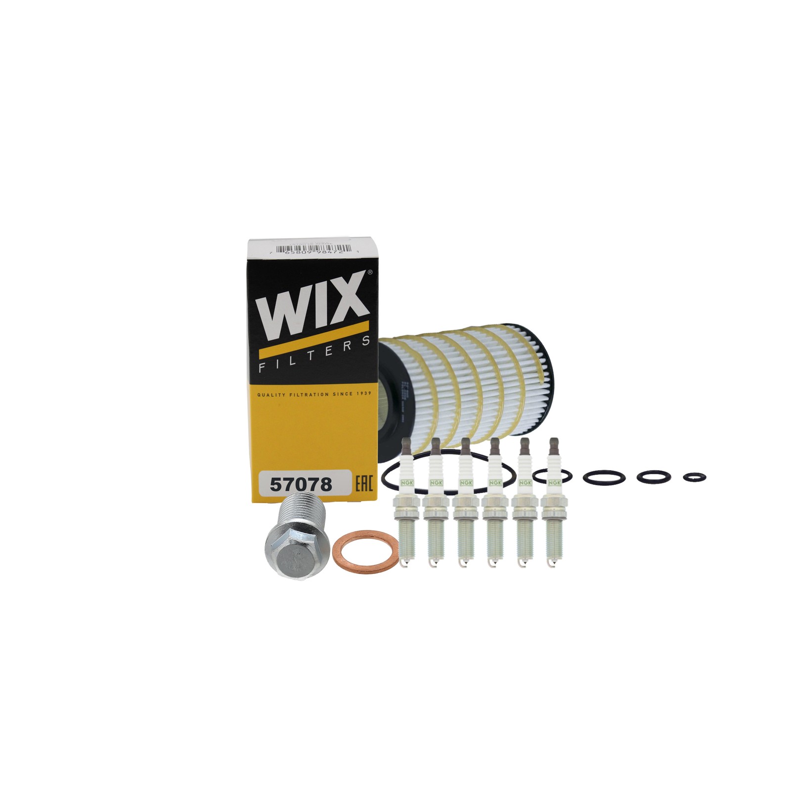 Wix Engine Oil Filter NGK 6 Spark Plugs kit for W203 C280 W204 C300 W251 R350 V6