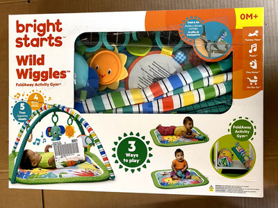 BRIGHT STARTS Baby Gym Wild Wiggles  FoldAway Activity Gym 