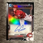 2021 Bowman Draft 1st Bowman Chrome Andrew Abbott black auto /75