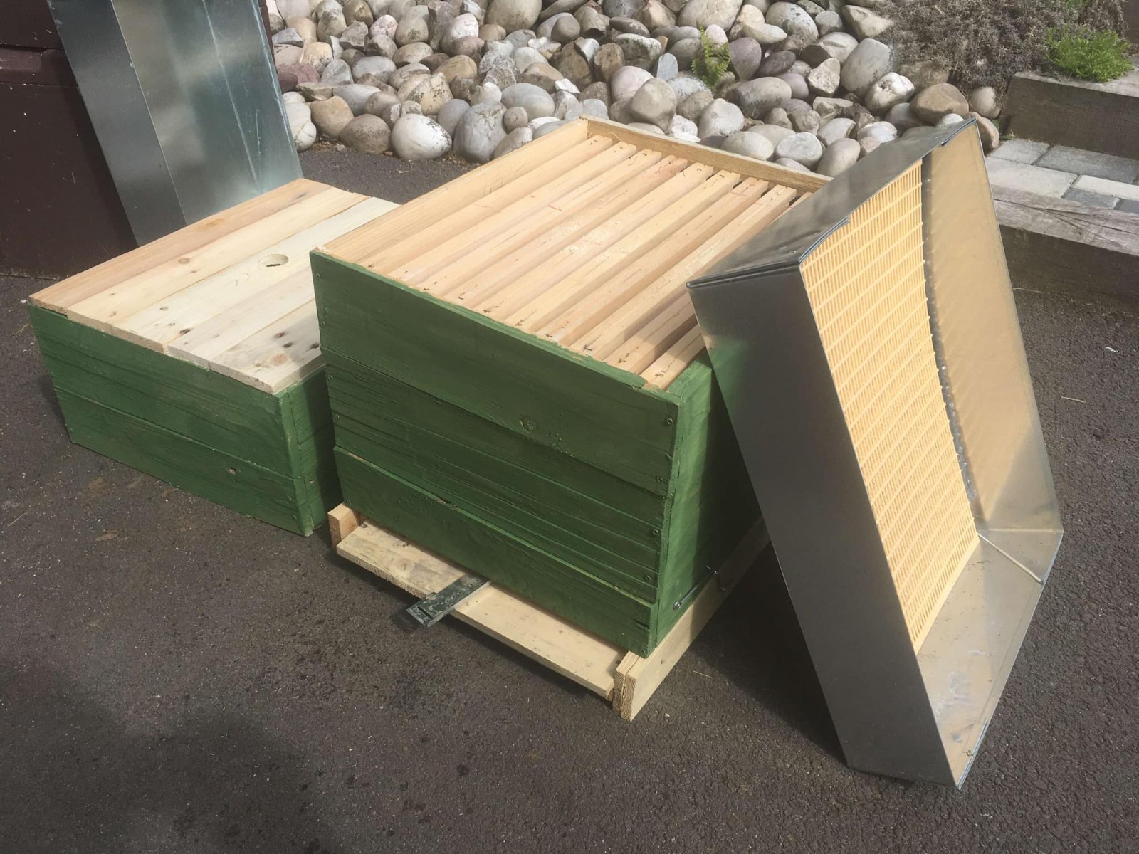 Ruche Dadant 10 cadres en bois de pin massif avec accessoires de fixation en acier