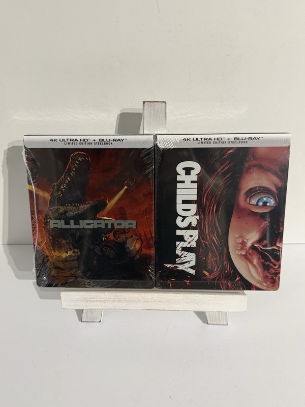 ALLIGATOR & CHILDS PLAY 4K ULTRA HD BLURAY SHOUT FACTORY STEELBOOK LOT Ding Free