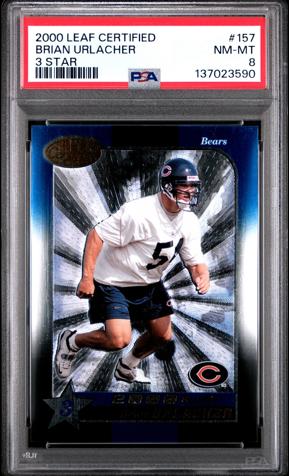 Brian Urlacher Leaf Certified #157 3 Star