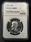1957 50c Silver Proof Franklin Half Dollar ~ NGC PF 67* CAMEO - Star Designation
