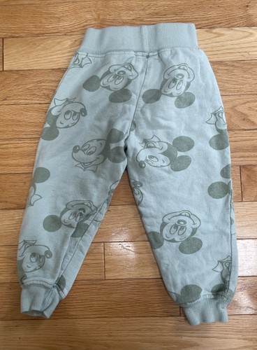 Disney Toddler Boys 2-Piece Embroidered Mickey Mouse Sweater Jogger Set Green 2T - Picture 8 of 8