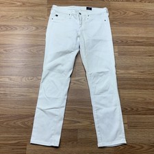 AG Adriano Goldschmied Jeans Womens 26 White The Stilt Crop Cigarette Crop Pants