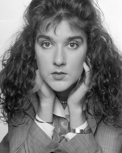 Quadro Sexy Giovane Celine Dion in posa in tuta 4x6 stampa celebrità