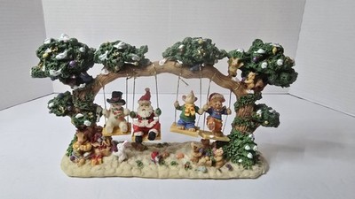Jaimy 1990s Jolly Holiday Swingers Snowman Santa Reindeer Angel On Swings NICE!