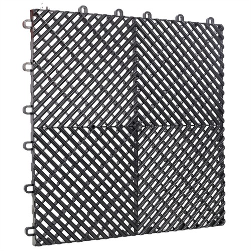 25pcs 15.6x15.6" Plastic Interlocking Modular Garage Flooring Tile Drainage Tile - Afbeelding 6 van 29