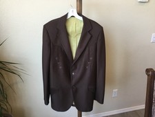 vintage brown Tregos Western Wear mens suite coat and pants