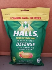 (BB 06/26) Halls Immune System Defense Assorted Citrus Vitamin C Drops - 80 ct.