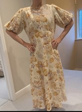  Alemais Linen Midi Dress Size 14