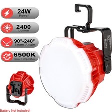 24W 2400LM LED Flashlight Work Light Spotlight for Milwaukee 18V Li-ion Battery