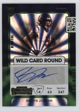 2021 Contenders Rookie Ticket Variation Wild Card Round Brevin Jordan Auto 5yd. rookie card picture