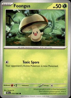 Foongus 010/086 Pokemon Black Bolt Common NM