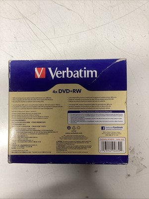 Verbatim DVD+RW Discs 4.7GB 10/ Pack (Lot Of 9) 94839, S-299