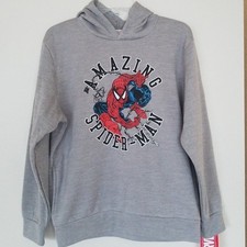 Big Boy Marvel Amazing Spiderman Fleece Cozy Warm Hoodie Gray