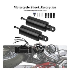 Air Suspension Ride Shock Absorber Black For Harley Softail Fat Boy 2001-2017