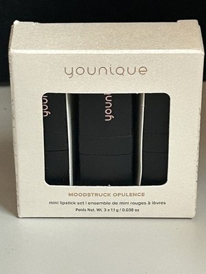 Younique Moodstruck Opulence Mini lipstick Plum Fairy Pinkling Star Merry Cherry