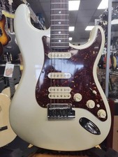 Fender American Deluxe Stratocaster HSS Electric Guitar w/ Case - Olympic White