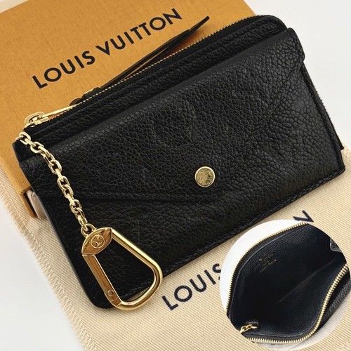 Louis Vuitton Monogram Empreinte Porte Cartes Recto Verso Wallet Black