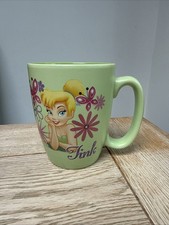 Disney Store Original Tinkerbell Mint Green Tall Coffee Mug