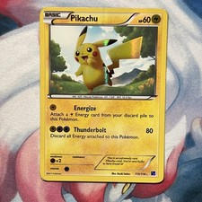 Carta Pokemon Pikachu 115/114 Full Art Holo Secret rara 2011 bianco e nero MP