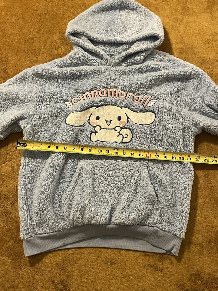 Sudadera con Capucha Sherpa Sanrio Cinnamoroll Suave Esponjosa Azul Talla XL Ver Fotos Para Talla Foto 4 de 4