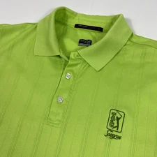Nike Tiger Woods Collection Polo Shirt Mens XL Green TPC Sawgrass Golf Fit Dry
