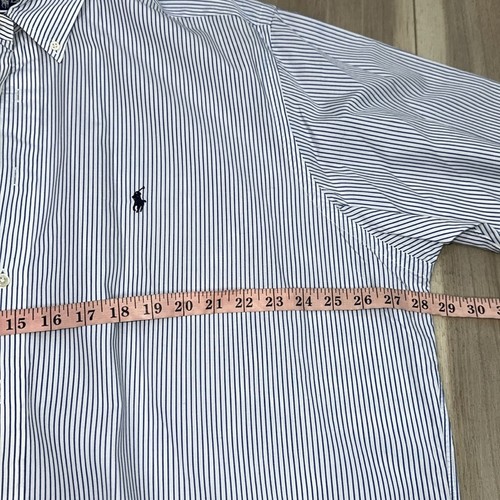 Ralph Lauren men’s big & tall striped short sleeve button down shirt size 18 - Imagen 6 de 7