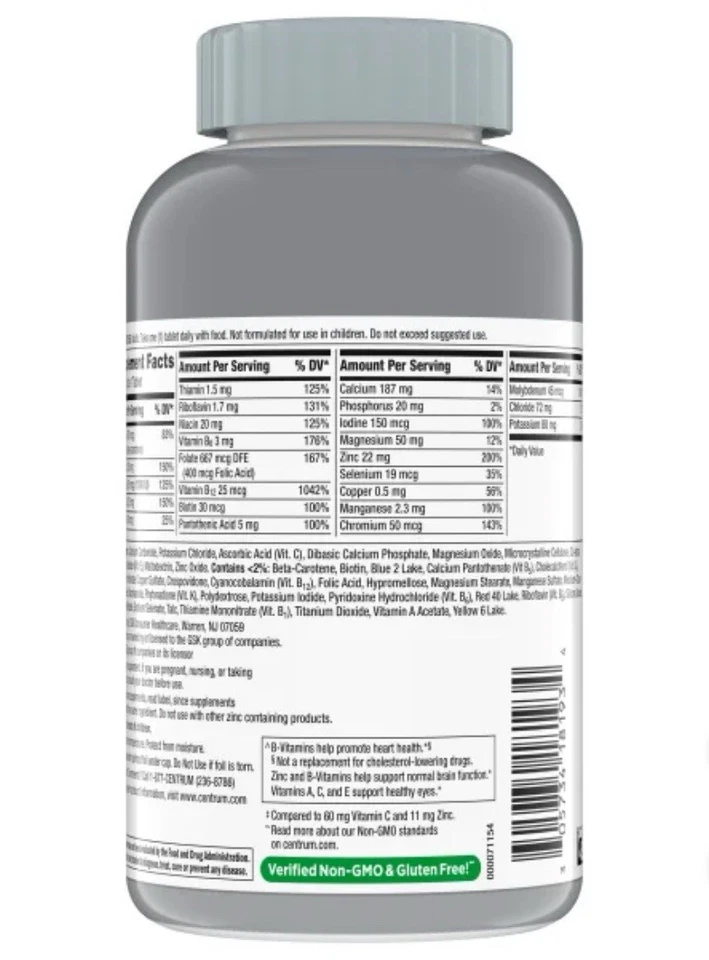 Centrum Silver Adults 50+ Multivitamin, 325 Tablets - Image 3 of 4