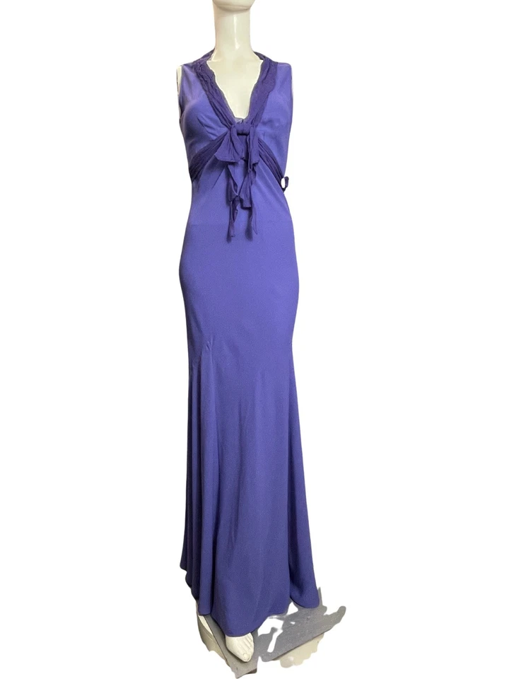 Robe Longue Soirée Nuisette John Galliano Taille 38 Vintage 2000 - Photo 1/4