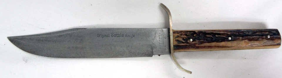 Vintage German Hoffritz NY "Original Bowie Knife" Fixed Blade w/ Sheath! - Image 3 of 4