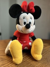 Disney Minnie Mouse Plush Red Polka Dot Dress Stuffed Animal Toy