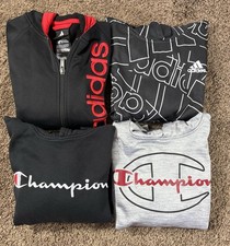 Boys Size 8 Hoodie Bundle Adidas Champion 4 Pc Sweatshirts Youth Small
