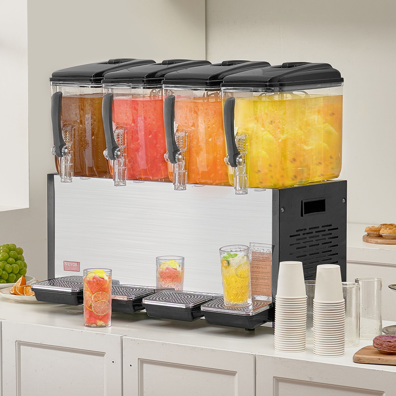 Distributeur de boissons glacées en acier inox avec cuves 12L