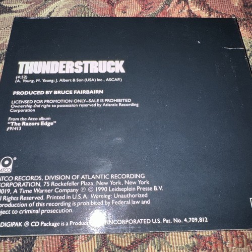 AC/DC - Thunderstruck (Rare Promo CD) Die Cut Cover* Rare And Out Of Print! - Picture 2 of 6