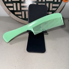 Thick Light Green Plastic Vintage 1980's Women's Unbreakable 8.5" Hair COMB