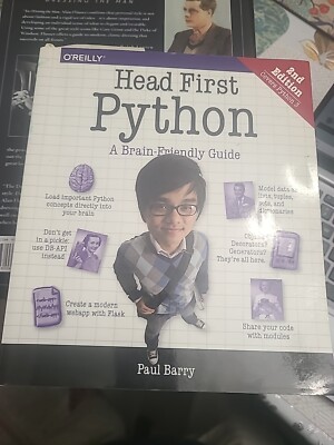 Head First Python : A Brain-Friendly Guide by Paul Barry (2016, Trade Paperback)