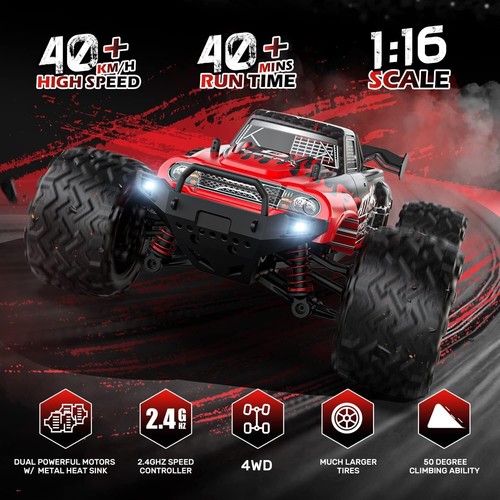 DEERC 9500E 1/16 Scale RC Car 4WD 40km/h High Speed Off Road RC Monster Truck - Picture 2 of 10