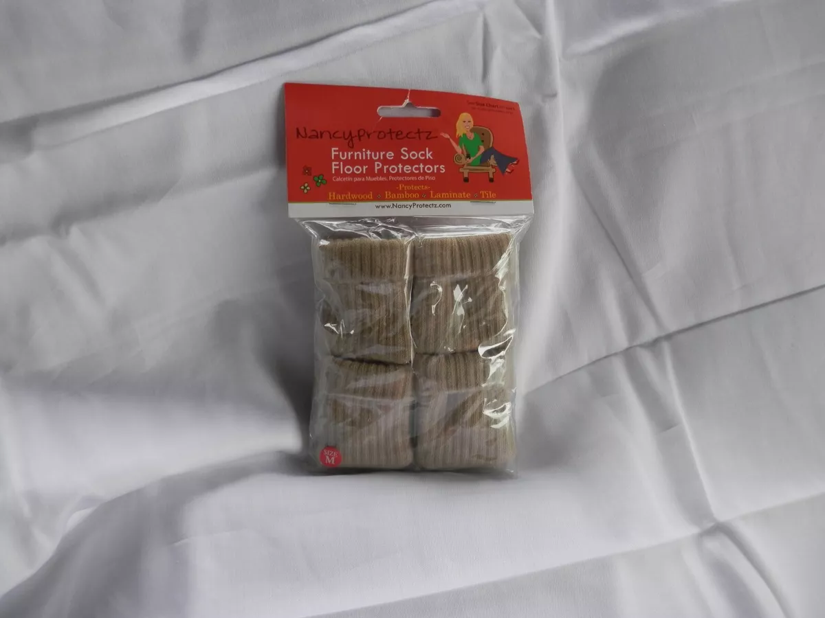 NEW Nancy Protectz Furniture Socks Floor Protectors Size Medium 8 Pack NIP 3797