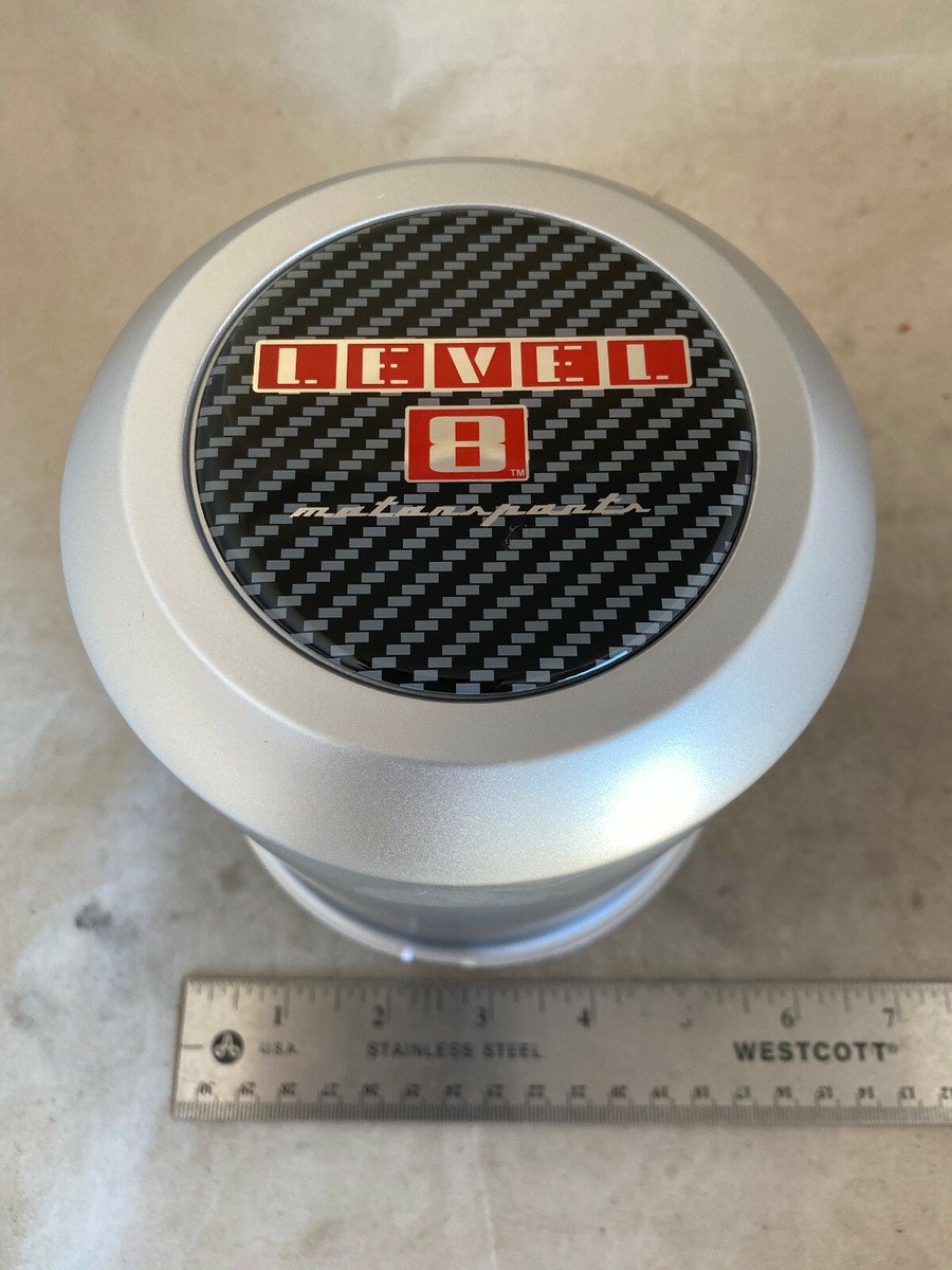 Level 8 Motorsports Wheels Wheel Hub Cover Silver Large Center Cap