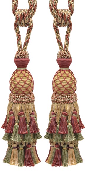DÉCopro Raffhalter Quasten Tiebacks Farbe#4770 Cherry Grove Beige, 2Er Set-image